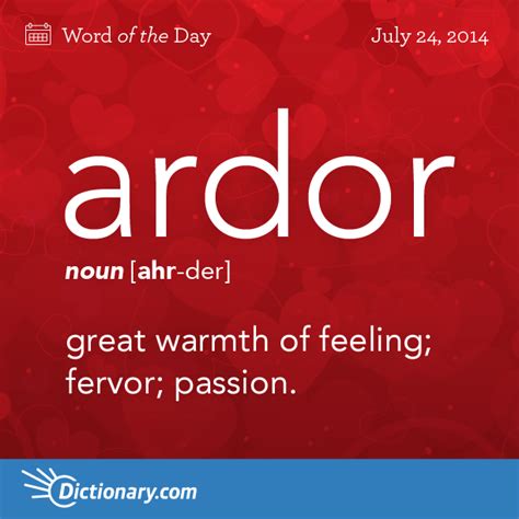 meaning of the word ardor